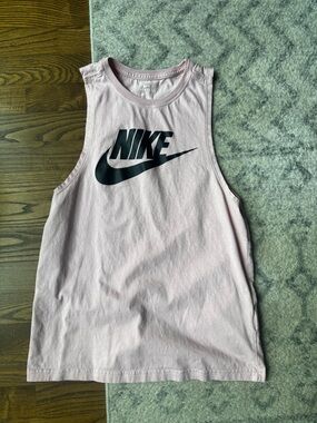 Nike Light Pink Tank Top with Black Logo